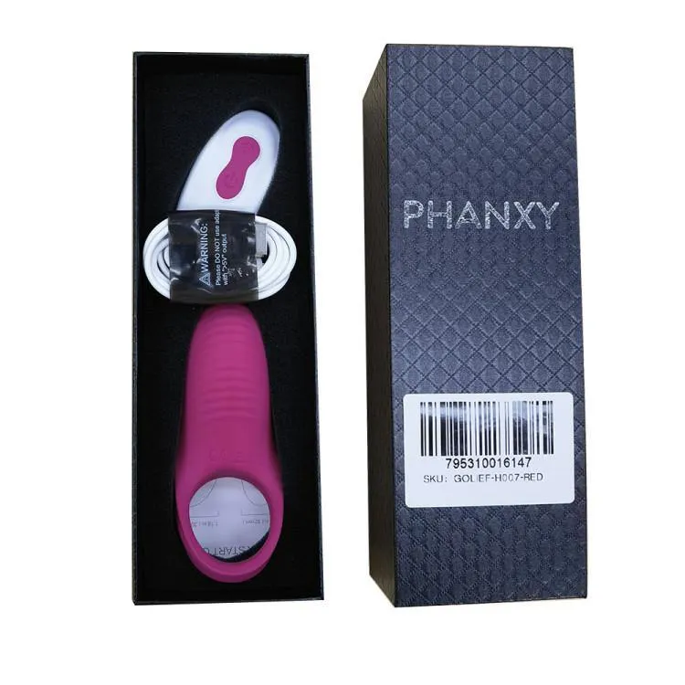 PHANXY Adjustable Double Ring Vibrating Penis Ring - Enhanced Pleasure Cock Ring for Maximum Comfort and Stimulation