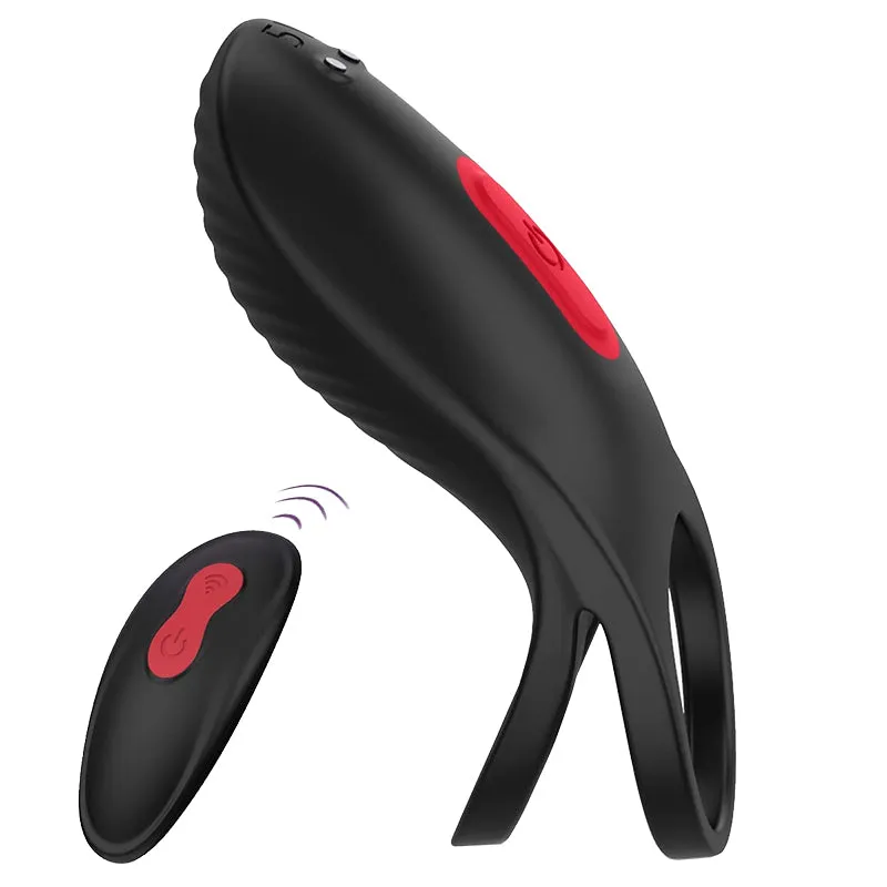 PHANXY Adjustable Double Ring Vibrating Penis Ring - Enhanced Pleasure Cock Ring for Maximum Comfort and Stimulation
