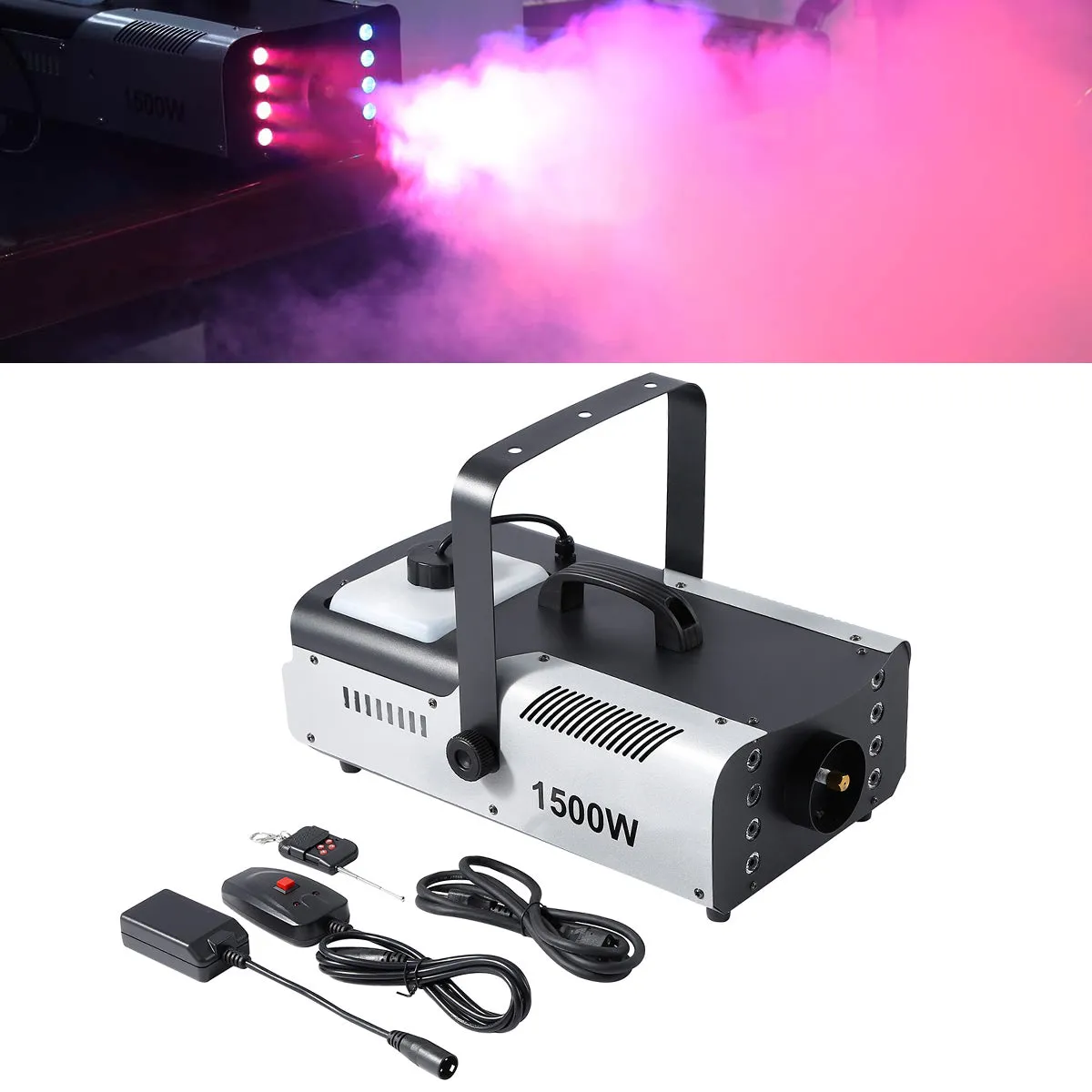 Portable 1500W 8 Led Fog Smoke Machine With Controller 68016