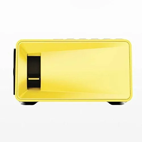 Portable Mini Home Theatre LED Projector; With remote controller YG300 400LM, supports HDMI, AV, SD, USB interfaces (Yellow)