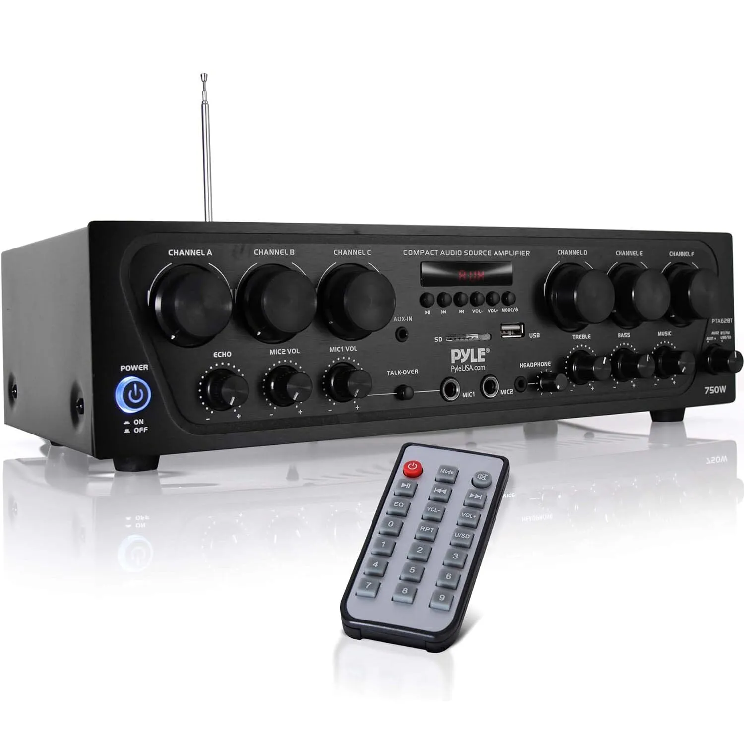 Pyle Wireless Bluetooth Home Audio Amplifier  (Refurbished)