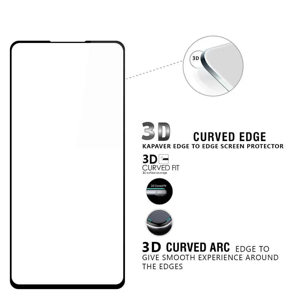 Redmi k20 / Redmi k20 Pro Tempered Glass Screen Protector Guard | EDGE TO EDGE - 1 Pack