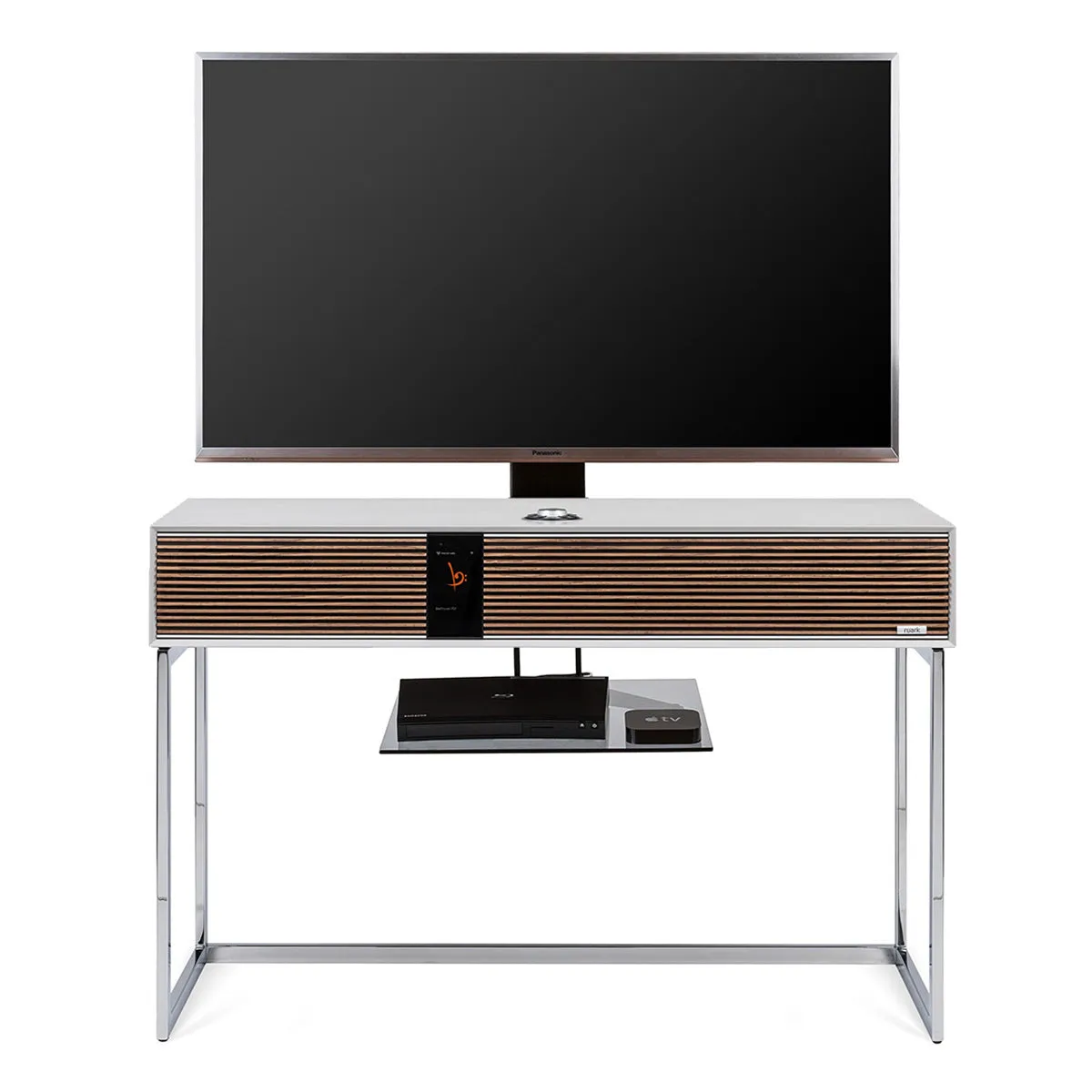 Ruark Audio R810 High Fidelity Radiogram (Soft Gray/Walnut) with Adjustable TV Mount