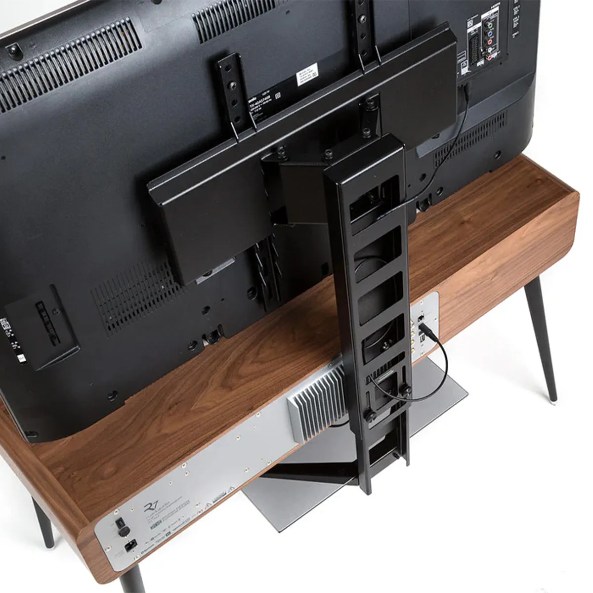 Ruark Audio R810 High Fidelity Radiogram (Soft Gray/Walnut) with Adjustable TV Mount