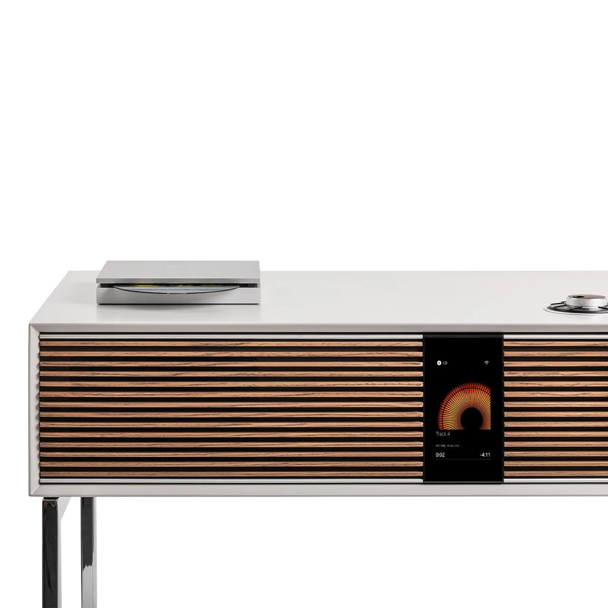 Ruark Audio R810 High Fidelity Radiogram (Soft Gray/Walnut) with Adjustable TV Mount