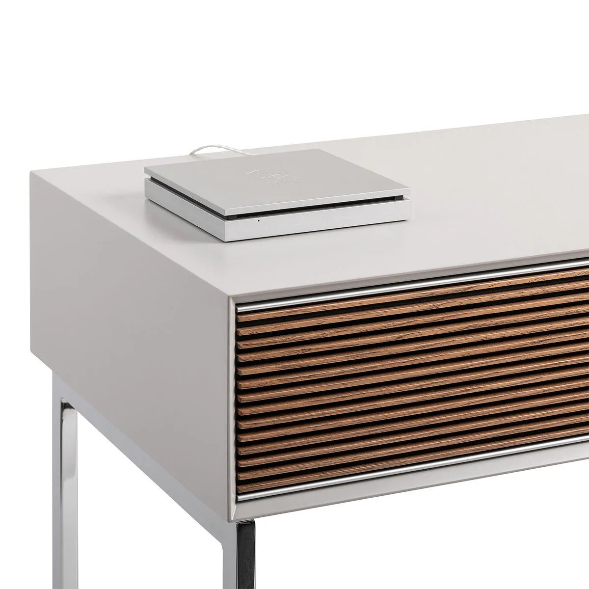 Ruark Audio R810 High Fidelity Radiogram (Soft Gray/Walnut) with Adjustable TV Mount