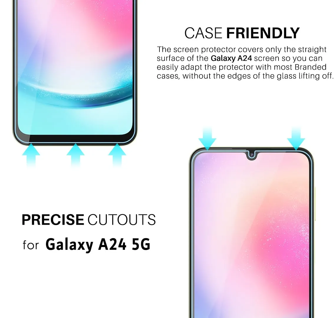 Samsung Galaxy A24 Tempered Screen Protector GLaS HD - 2 Pack