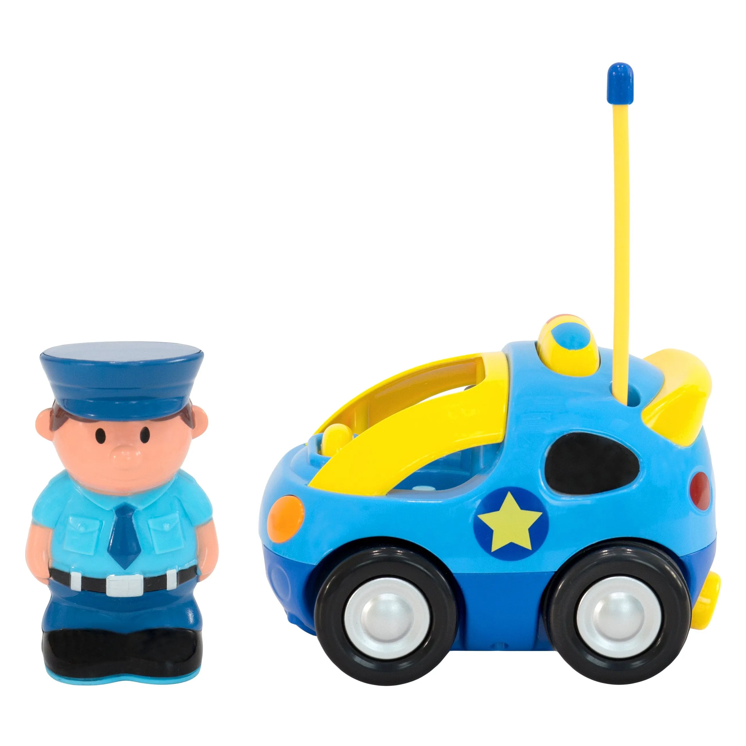Set of 2 Kids RC Remote Control Racing Car Toys w/ Action Figures