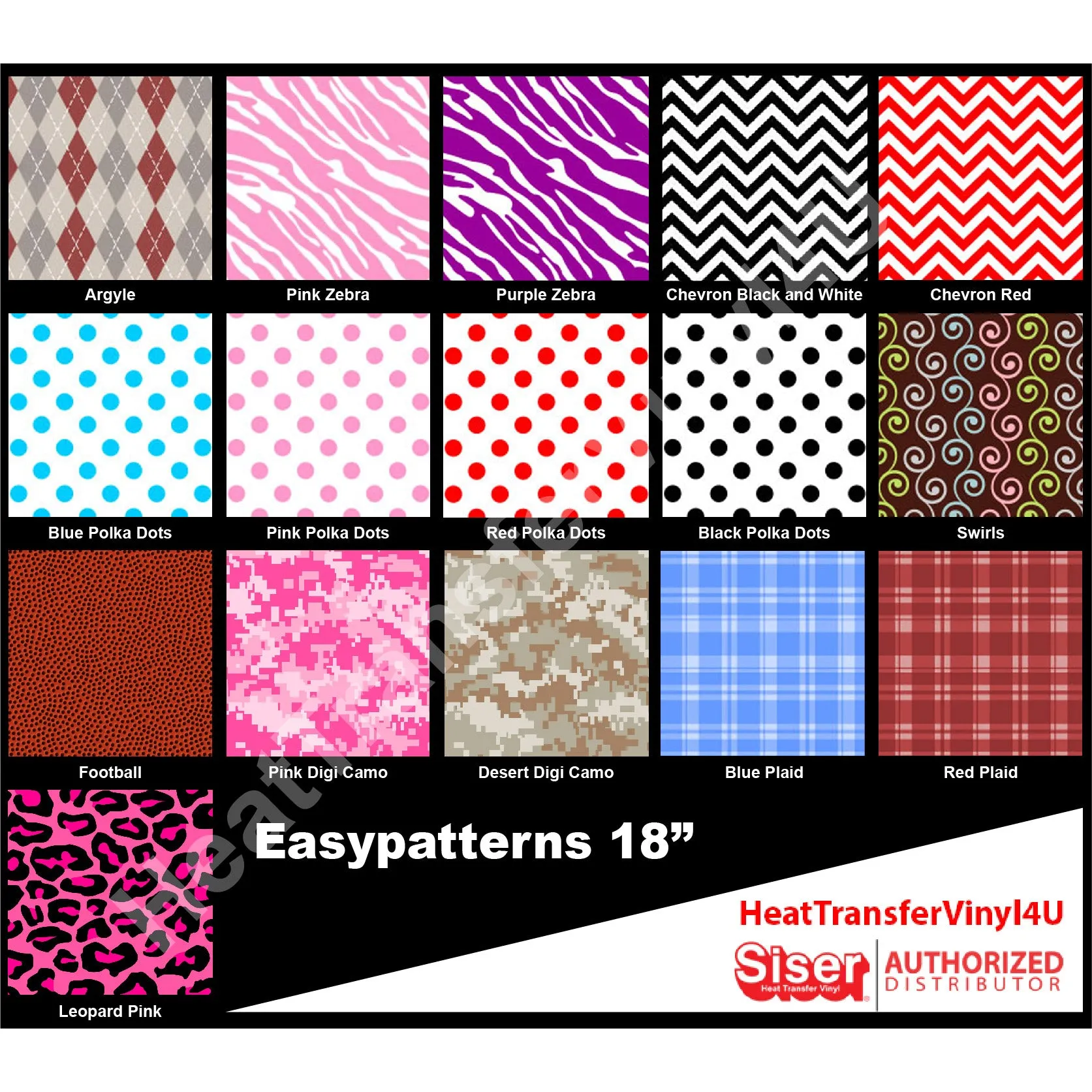 Siser EasyPatterns 18" x 12" Sheet (50% off)