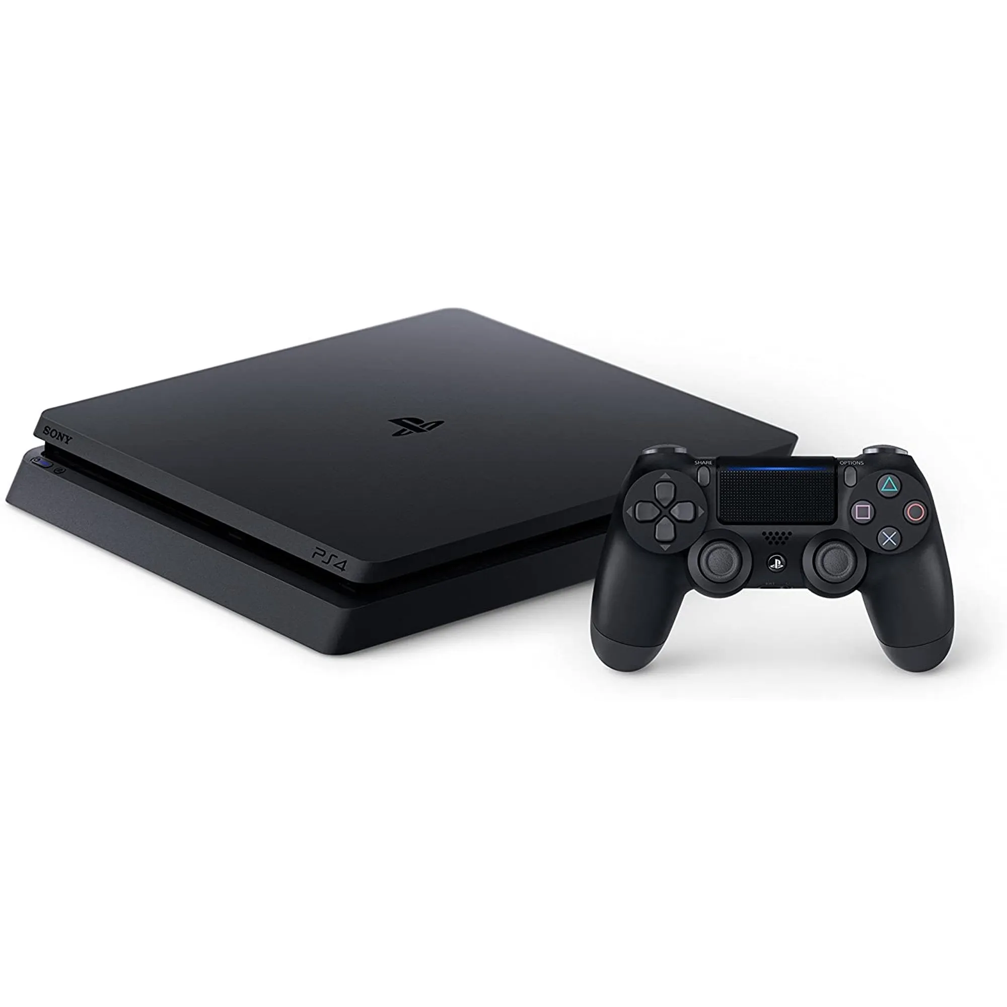 Sony 2215B PlayStation 4 Slim 1TB Gaming Console Black 2 Controller Included BOLT AXTION Bundle Like New