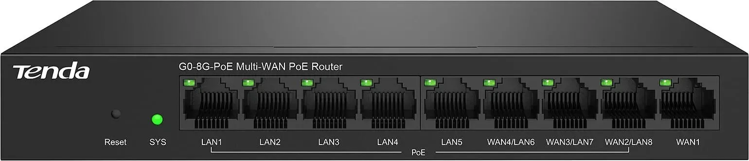 Tenda G0-8G-PoE 9 Port Gigabit Ethernet Router