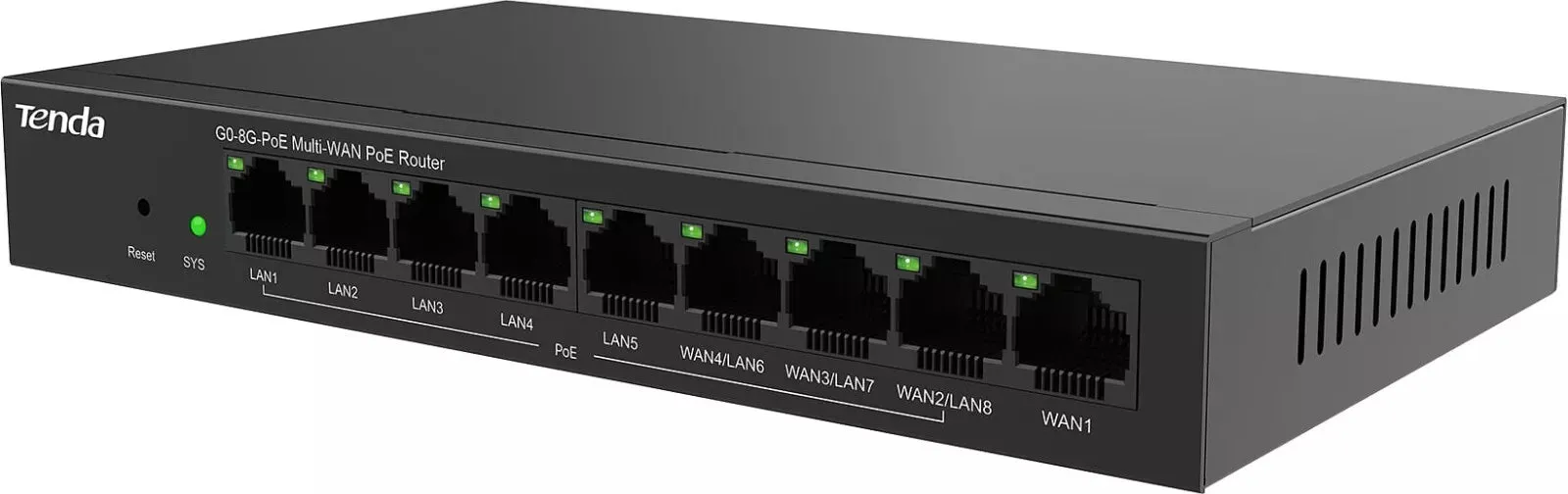 Tenda G0-8G-PoE 9 Port Gigabit Ethernet Router
