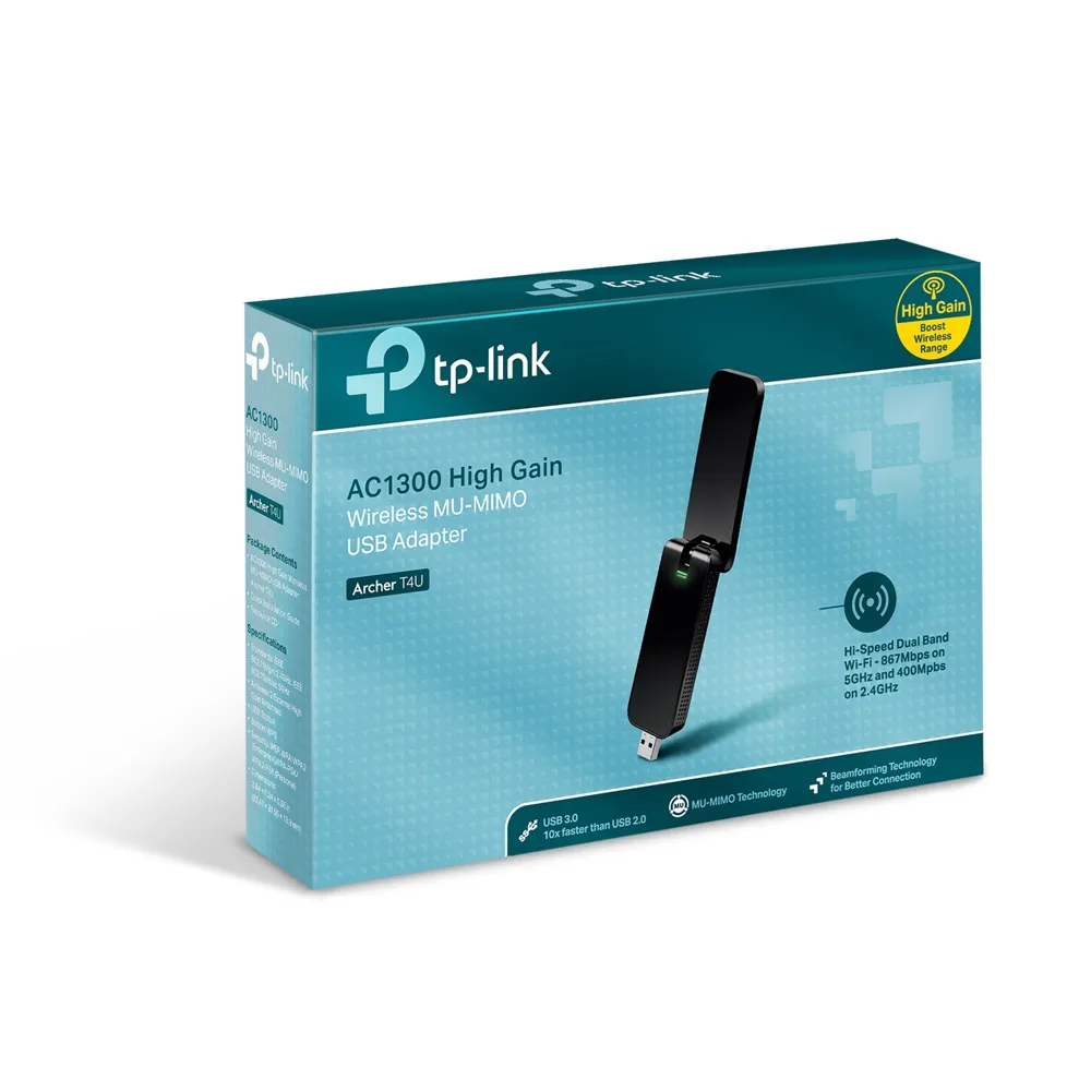 Tp-Link Archer T4U Ac1300 Usb3.0 Adapter