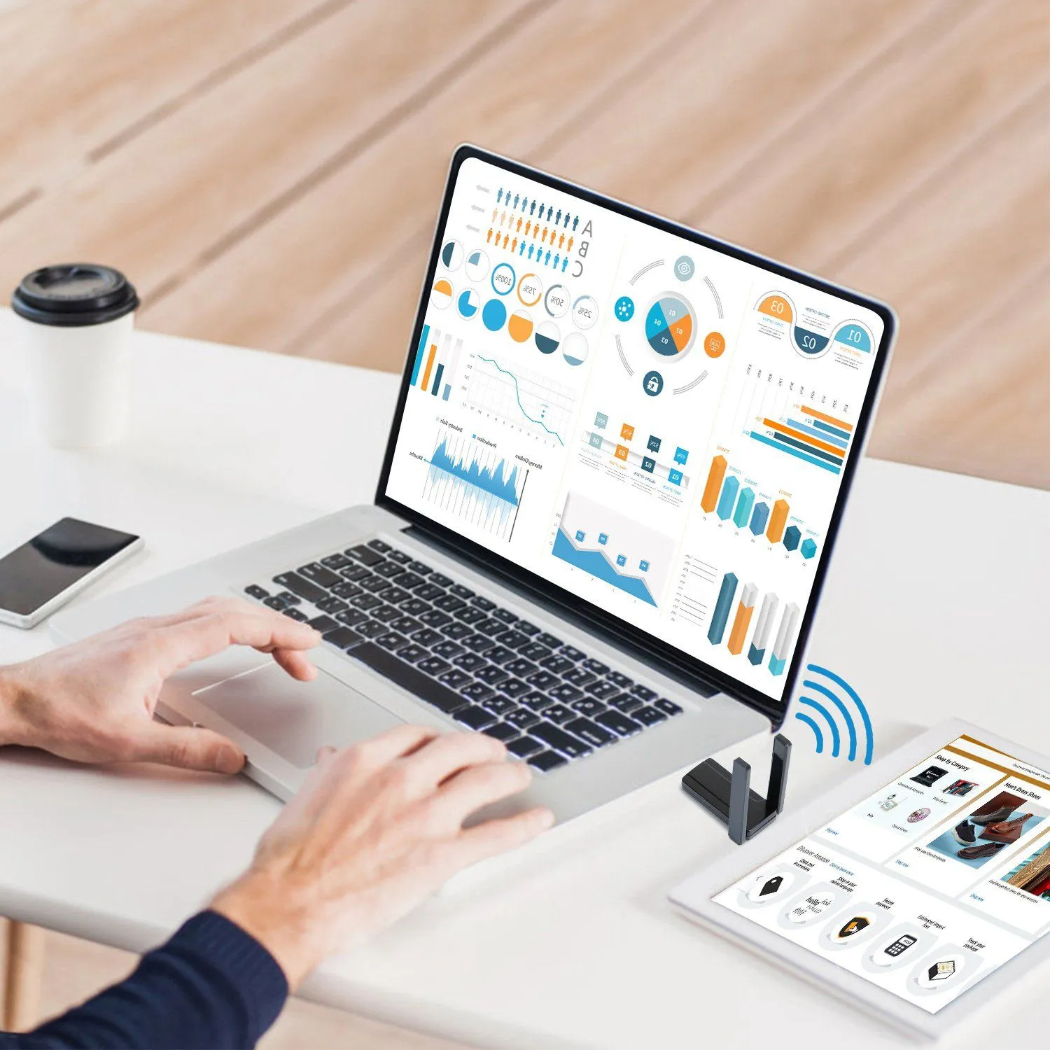 USB 3.0 WiFi Adapter AC1300 Mbps
