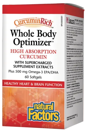 Whole Body Optimizer High Absorption Curcumin by Natural Factors, 60 Softgels