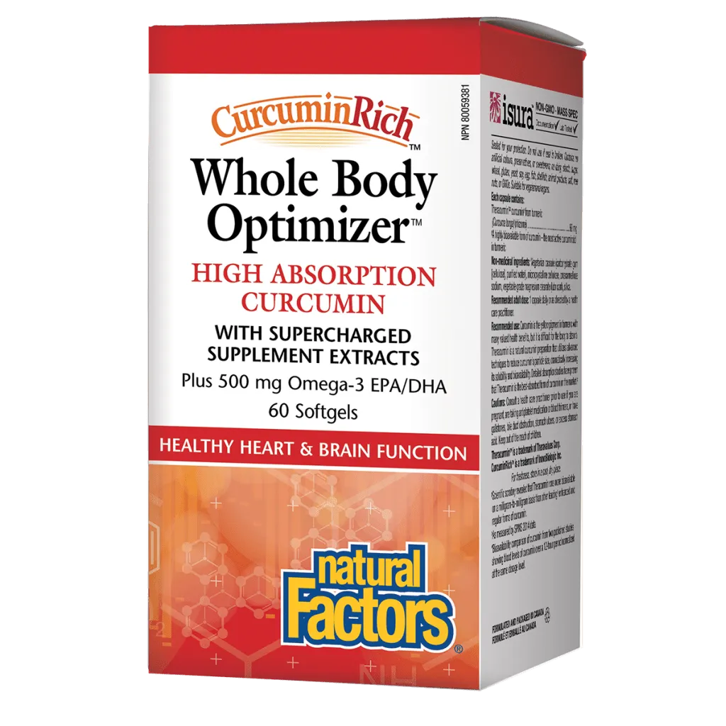 Whole Body Optimizer High Absorption Curcumin, CurcuminRich™ Softgels