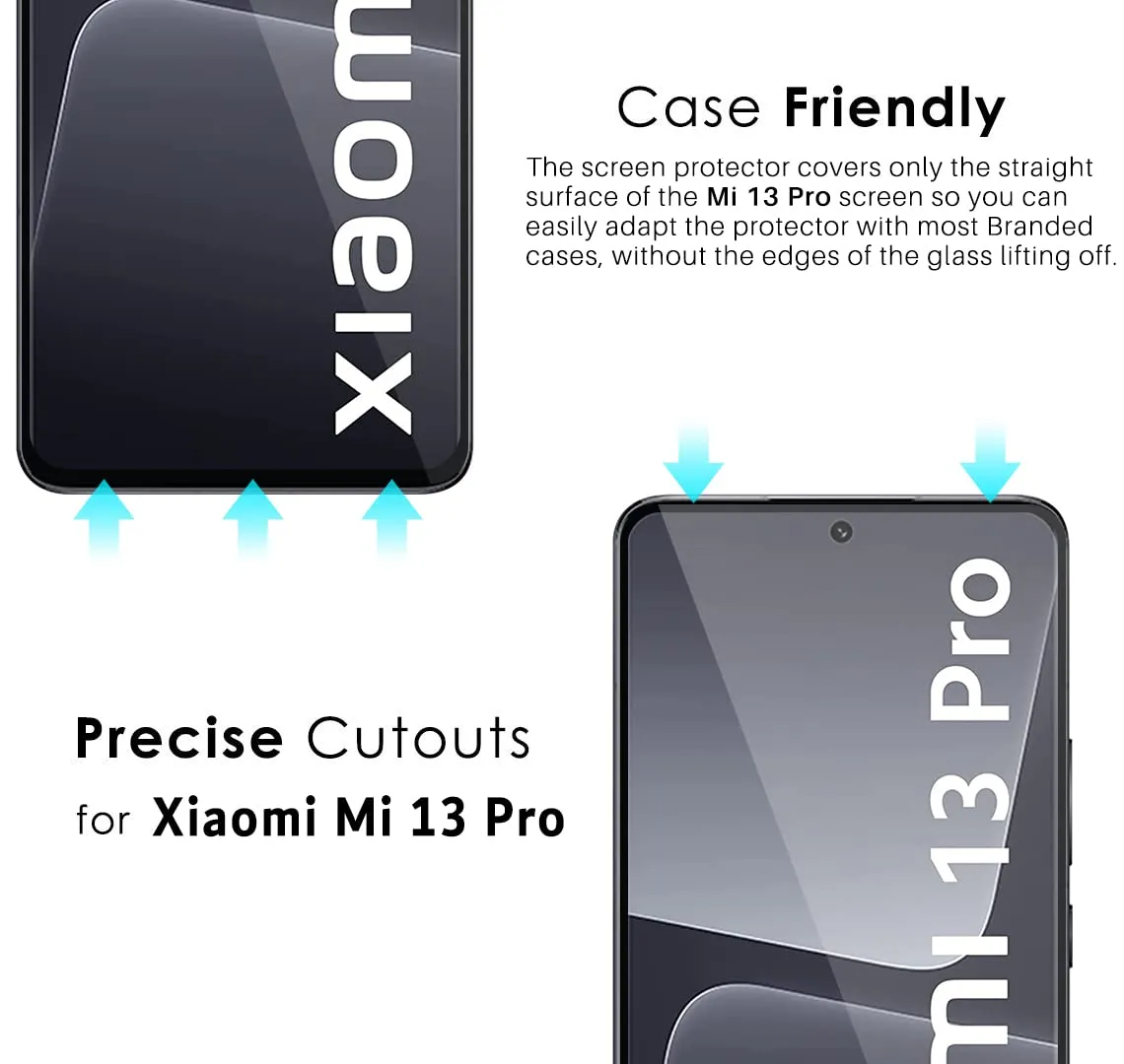 Xiaomi 13 Pro Tempered Glass Screen Protector Guard | EDGE TO EDGE - 1 Pack
